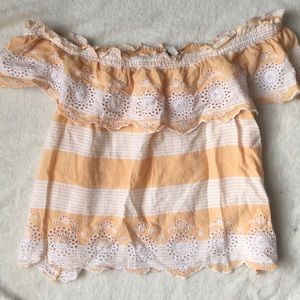 American eagle off the shoulder top!